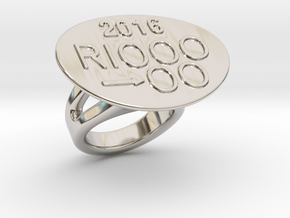 Rio 2016 Ring 31 - Italian Size 31 in Platinum