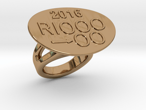 Rio 2016 Ring 31 - Italian Size 31 in Polished Brass