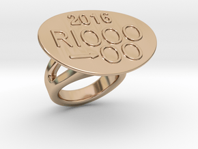 Rio 2016 Ring 31 - Italian Size 31 in 14k Rose Gold Plated Brass