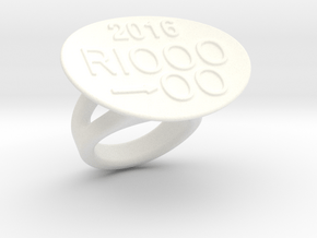 Rio 2016 Ring 31 - Italian Size 31 in White Processed Versatile Plastic