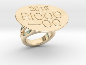 Rio 2016 Ring 32 - Italian Size 32 in 14K Yellow Gold