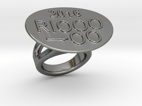 Rio 2016 Ring 32 - Italian Size 32 in Fine Detail Polished Silver
