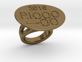 Rio 2016 Ring 32 - Italian Size 32 in Polished Bronze
