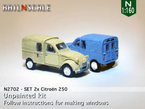 SET 2x Citroën 250 (N 1:160) in Tan Fine Detail Plastic