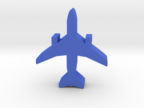 Game Piece, Airliner With 2 Engines in Blue Processed Versatile Plastic