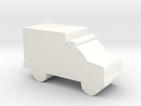 Game Piece, Ambulance in White Processed Versatile Plastic