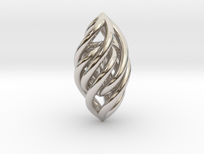 Spiral Pendant in Rhodium Plated Brass