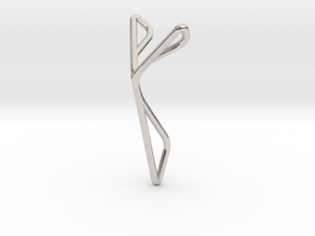 YOUNIVERSAL Superfly, Pendant. Elegance in Motion in Rhodium Plated Brass