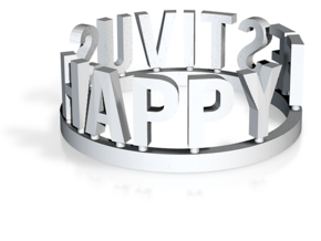 DRAW Festivus - Happy Festivus ring in White Natural Versatile Plastic