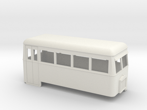 009 short double-ended railbus ( narrow version)  in White Natural Versatile Plastic