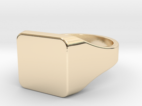 Signet ring [EU21], engraveable. in 14K Yellow Gold