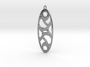 Circle Pendant in Polished Silver