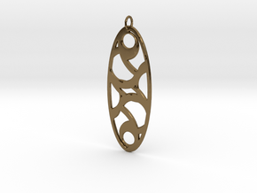 Circle Pendant in Polished Bronze