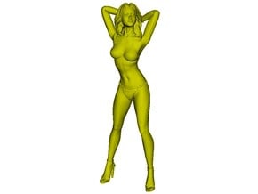 1/35 scale bikini beach girl posing figure A in Tan Fine Detail Plastic