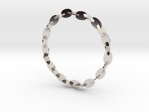Large Welded Chain Bangle in Platinum