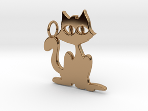 Kitty Pendant in Polished Brass