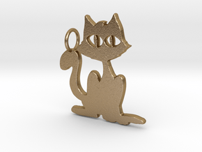 Kitty Pendant in Polished Gold Steel
