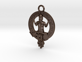Murray Clan Crest key fob in Polished Bronze Steel