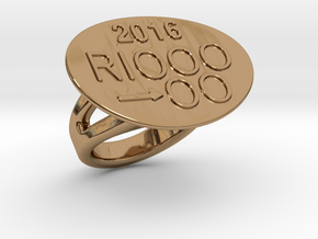 Rio 2016 Ring 33 - Italian Size 33 in Polished Brass