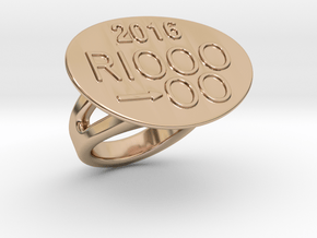 Rio 2016 Ring 33 - Italian Size 33 in 14k Rose Gold Plated Brass