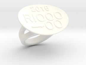 Rio 2016 Ring 33 - Italian Size 33 in White Processed Versatile Plastic