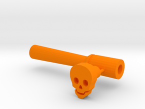 Skull leather stamp with holder/ punch tool in Orange Processed Versatile Plastic