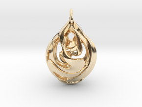 Teardrop Pendant in 14k Gold Plated Brass