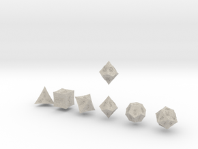 ELDRITCH POINTY Outies dice in Natural Sandstone