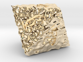 ELDRITCH ROUGH d8 in 14k Gold Plated Brass
