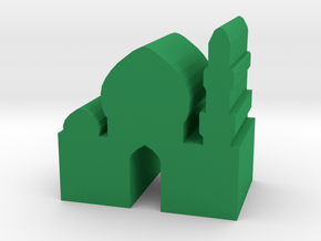 Game Piece, Arabic Temple, Palace in Green Processed Versatile Plastic