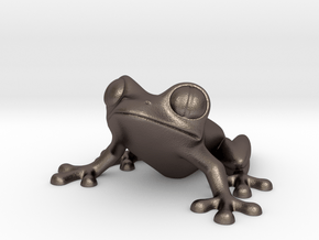 SuperTreefrog - 3D Printing Classic Designer Toy  in Polished Bronzed Silver Steel