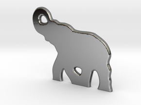 Elephant in Fine Detail Polished Silver