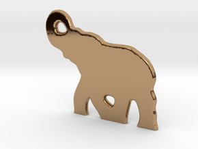 Elephant in Polished Brass