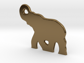 Elephant in Polished Bronze