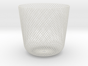 Sine Basket in White Natural Versatile Plastic