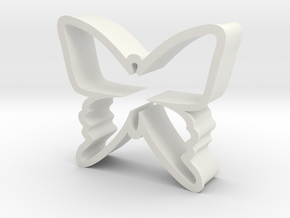 Butterfy Cookie Cutter in White Natural Versatile Plastic