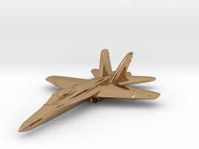 F18e Jet Aircraft  - Monopoly Metal Model in Polished Brass