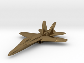 F18e Jet Aircraft  - Monopoly Metal Model in Polished Bronze