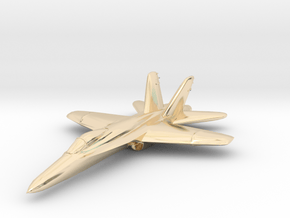 F18e Jet Aircraft  - Monopoly Metal Model in 14k Gold Plated Brass