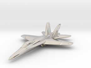 F18e Jet Aircraft  - Monopoly Metal Model in Rhodium Plated Brass