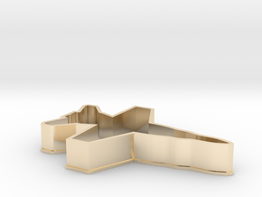 F18 Cookie Cutter in 14K Yellow Gold