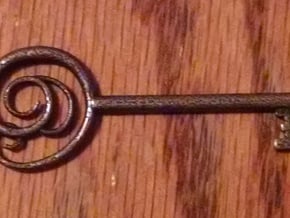Wrought Key in Polished Bronze Steel