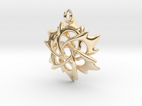 6 Flame Petals - 2.5cm - wLoopet in 14k Gold Plated Brass