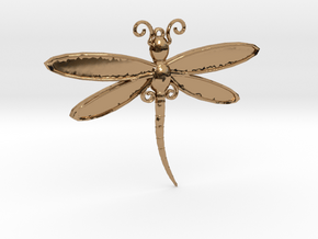 Dragonfly Pendant in Polished Brass