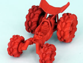 Baja Racer V3 interlock -100%(2.5"-6.3cm long) SLS in Red Processed Versatile Plastic