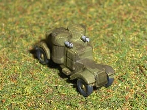 6mm Austin armored car (3rd series) x4 in Tan Fine Detail Plastic