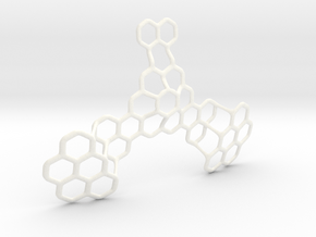 Hex Honeybird - 9cm in White Processed Versatile Plastic