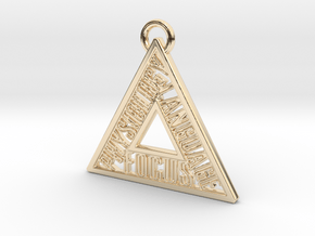 Motivation Pendant, State in 14K Yellow Gold