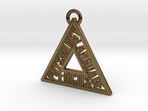 Motivation Pendant, State in Polished Bronze