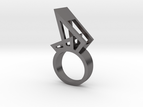 Nora Sail Ring in Polished Nickel Steel